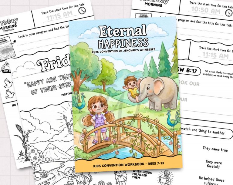 2026 Kids Convention Workbook For Kids – JW Printable – Eternal Happiness