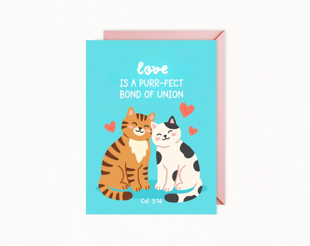 Love Is a Purr-fect Bond of Union Card