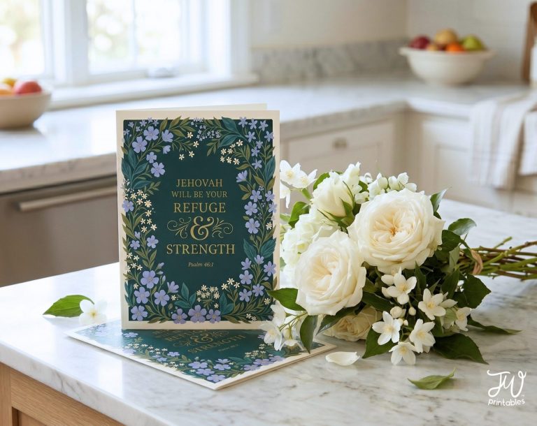Sympathy Card – Jehovah Will Be Your Refuge