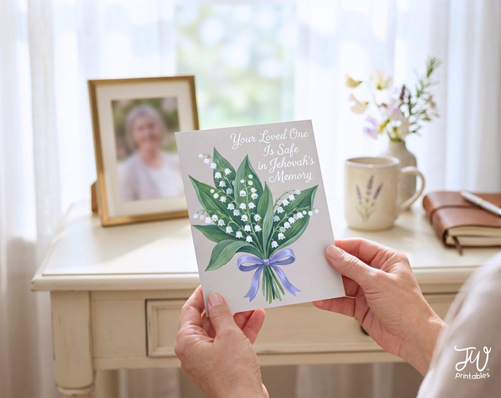 Sympathy Card - Safe In Jehovah's Memory