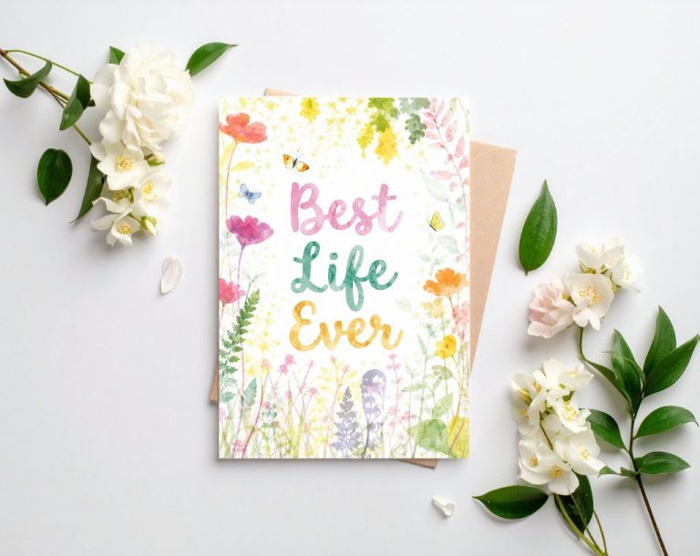 Best Life Ever Floral Card