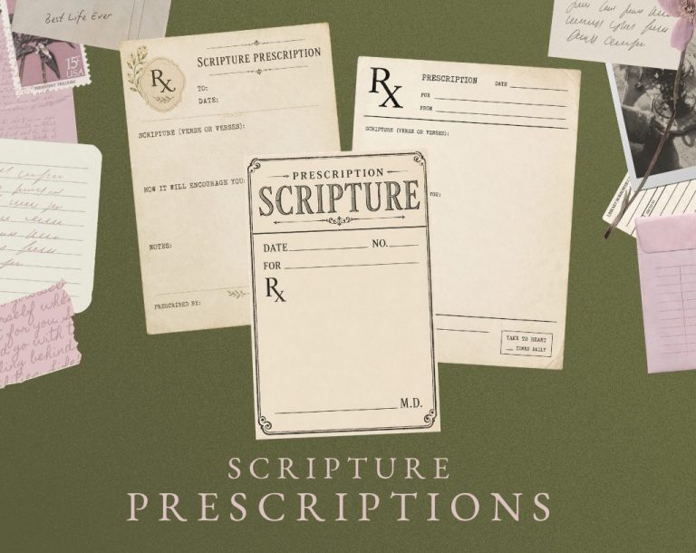 Vintage Scripture Prescription Cards