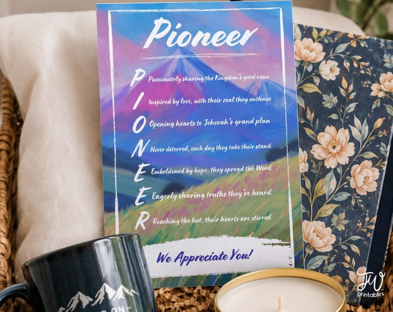 PIONEER Acrostic Printable Card – Appreciation Gift