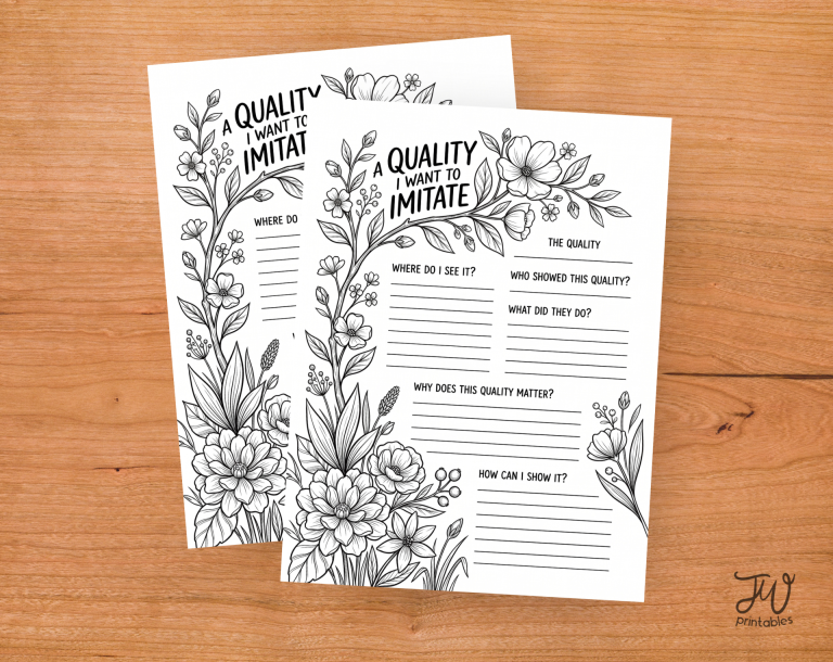 A Quality I Want to Imitate — Personal Study Worksheet