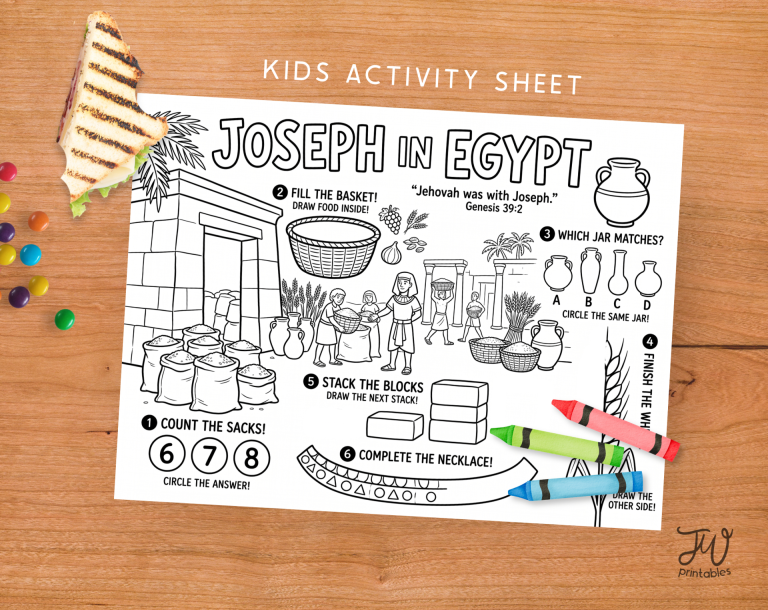 Joseph in Egypt Activity Sheet