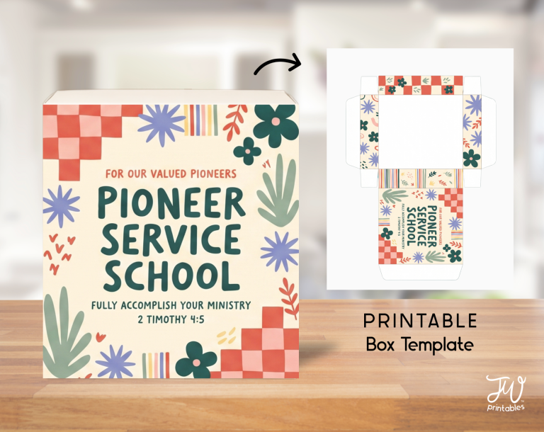 Colorful Checkered Pioneer Service School Box