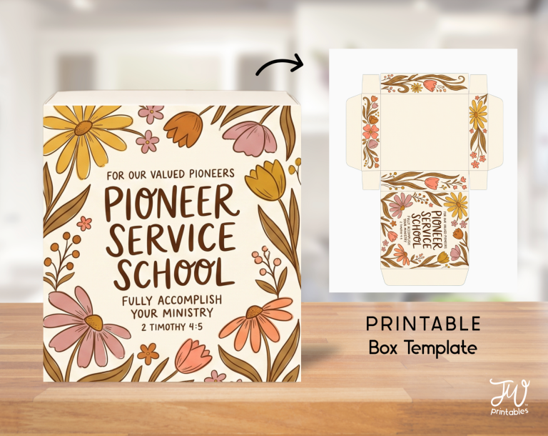 Retro Drawn Floral Pioneer School Box