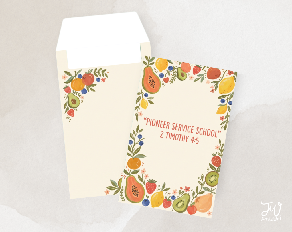 Fruity Pioneer School Envelopes