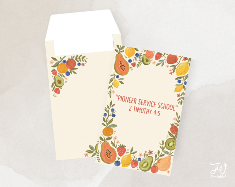 Fruity Pioneer School Envelopes