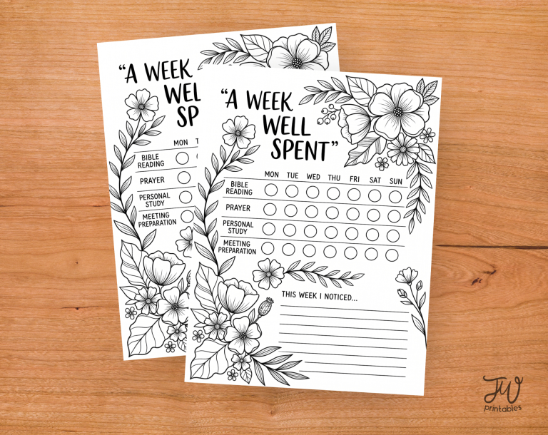 A Week Well Spent — Weekly Spiritual Routine Tracker
