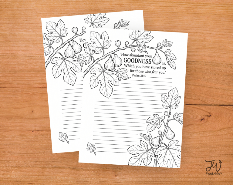Psalm 31:19 — Lined Scripture Notesheet
